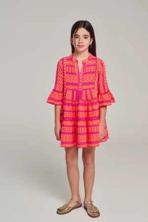 Devotion TWINS Ella Mini-N.Orange/Fushia^Women Mommy & Me