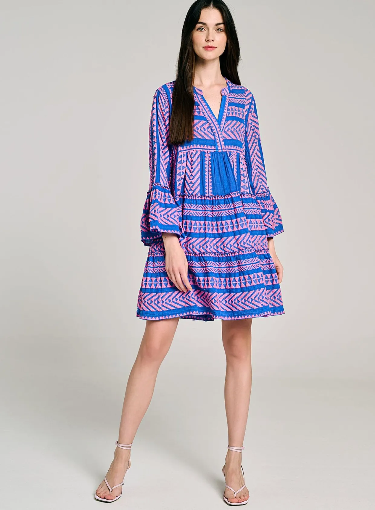 Devotion TWINS Ella Short-N.Pink-B.Bl/Blue^Women Dresses