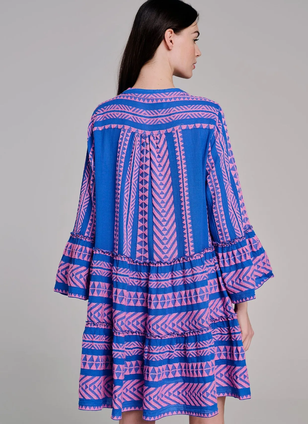 Devotion TWINS Ella Short-N.Pink-B.Bl/Blue^Women Dresses